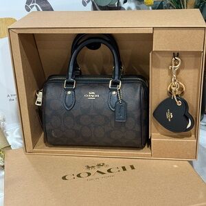 Coach Boxed Mini Rowan Crossbody Bag And Mirror Bag Charm Set CCL59